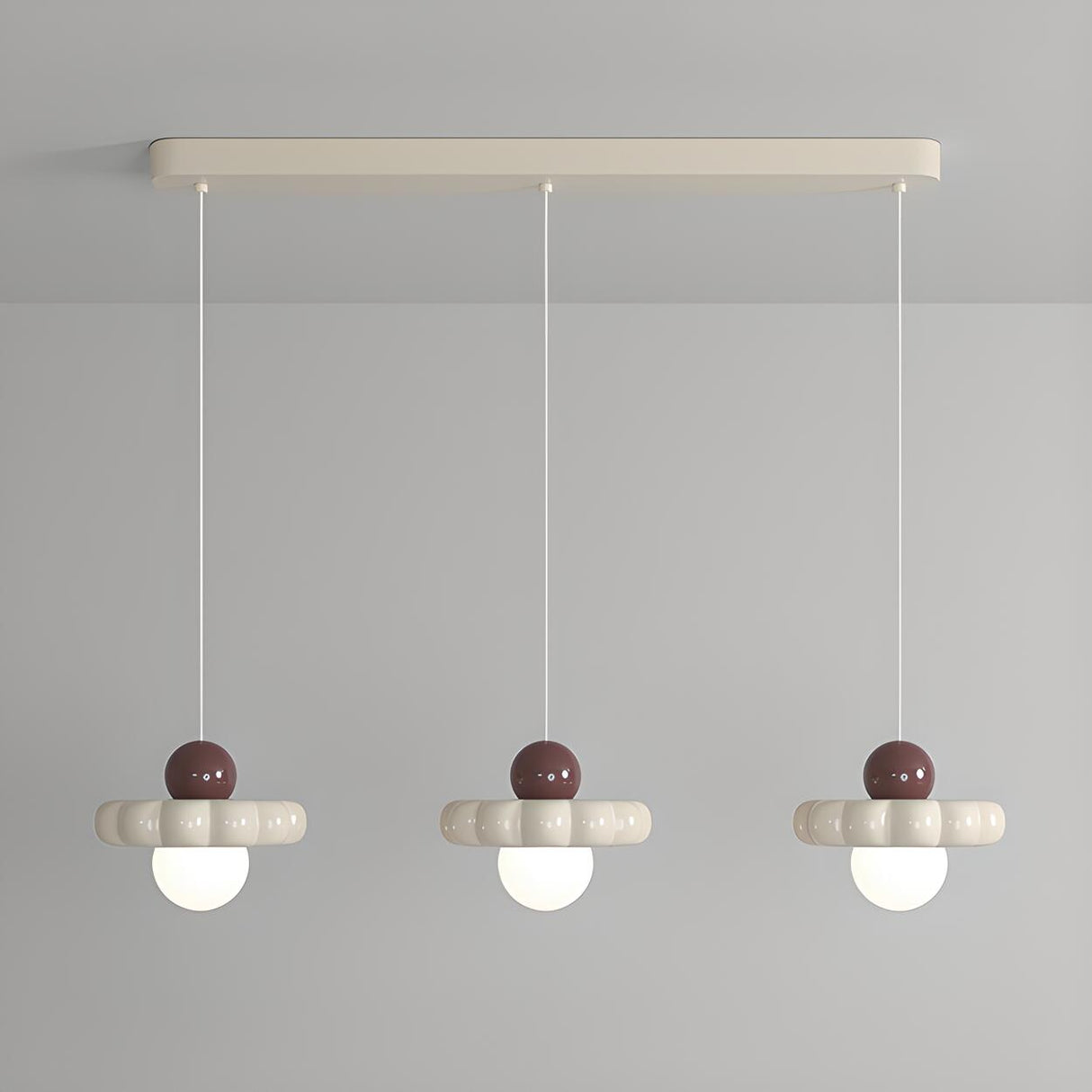 3-Light Playful Donut and Globe Island Pendant Light Image - 5