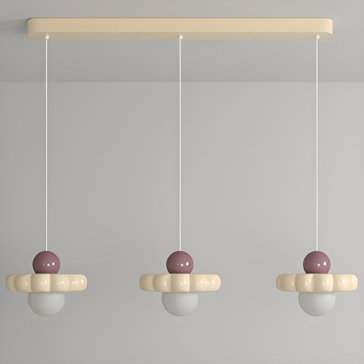 3-Light Playful Donut and Globe Island Pendant Light Image - 8