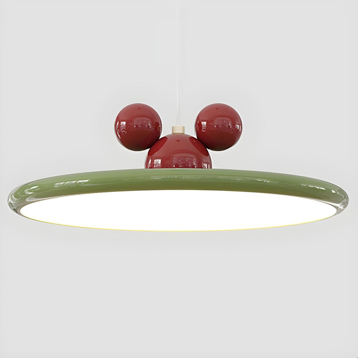 3-Light Playful Sliver Bear Green Disc Island Light Image - 12