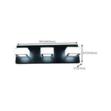 3-Light Rotatable Modern Square LED Black Vanity Light #size