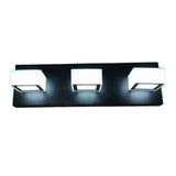 3-Light Rotatable Modern Square LED Black Vanity Light Image - 7