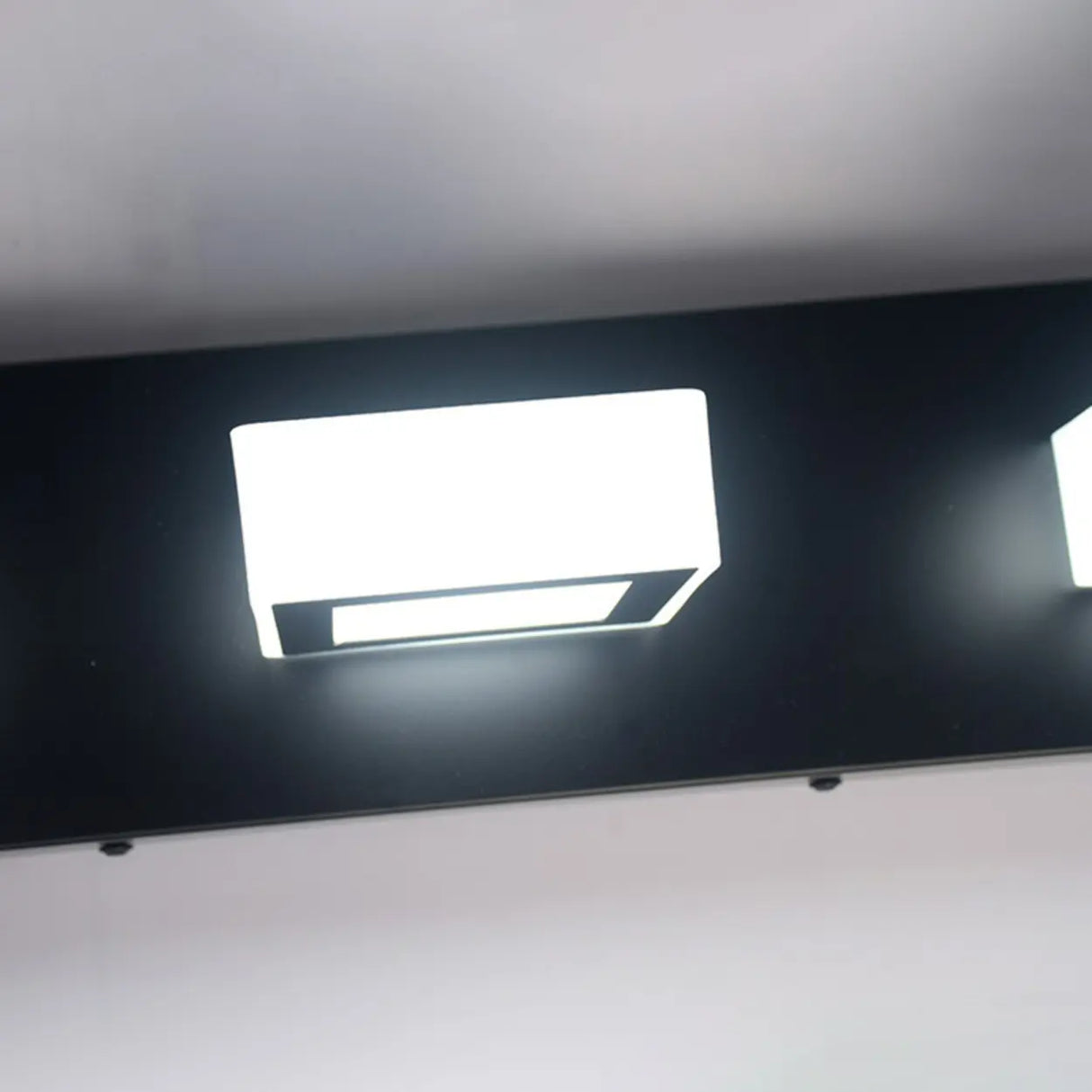 3-Light Rotatable Modern Square LED Black Vanity Light Image - 8