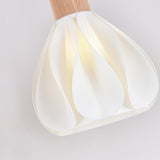 3-Light Scandinavian Petal Wooden Island Ceiling Light Image - 8