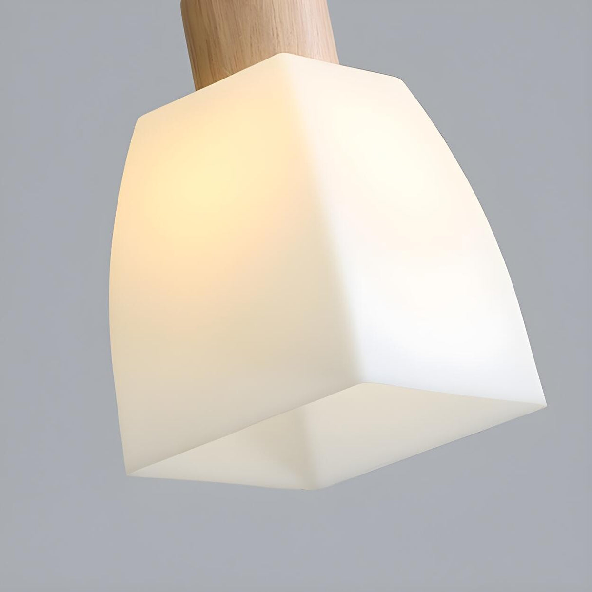 3-Light Simple Geometric Wooden Island Pendant Light Image - 9