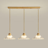 3-Light Simplicity Cone Glass Island Pendant Lights Image - 7