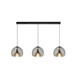 3-Light Simplicity Gray Dome Kitchen Island Light Image - 7