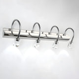 3-Light Square Silver Bathroom Vanity Light Fixture Image - 6