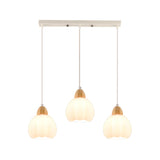 3-Light Stylish White Flower Island Pendant Light Image - 10