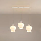 3-Light Stylish White Flower Island Pendant Light Image - 11