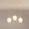 3-Light Stylish White Flower Island Pendant Light Image - 11