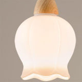 3-Light Stylish White Flower Island Pendant Light Image - 12