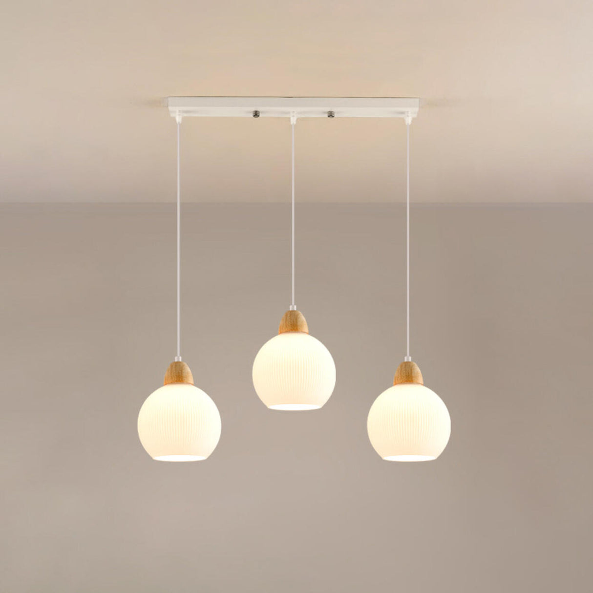 3-Light Stylish White Flower Island Pendant Light Image - 5