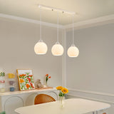 3-Light Stylish White Flower Island Pendant Light Image - 6