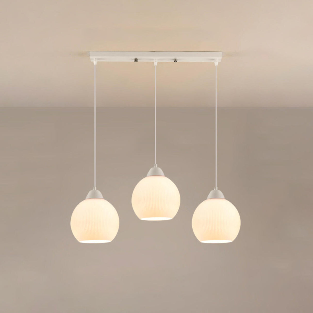 3-Light Stylish White Flower Island Pendant Light Image - 7