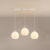 3-Light Stylish White Flower Island Pendant Light Image - 7