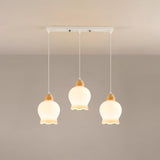 3-Light Stylish White Flower Island Pendant Light Image - 9