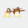 3-Light Vintage Bell-Shaped Glass LED Vanity Light Image - 7