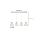 3-Light White Globe Glass Modern Island Ceiling Light Image - 11