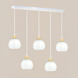 3-Light White Globe Glass Modern Island Ceiling Light Image - 6