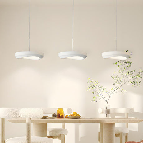 3-Light White Irregular Circular Modern Island Light Image - 1