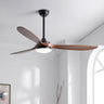 3 Solid Wood Blades Modern Ceiling Fan with LED Light Image - 3