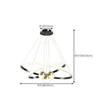 3 Tier Modern Starry Sky LED Ring Chandelier Image - 17