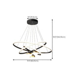 3 Tier Modern Starry Sky LED Ring Chandelier Image - 18