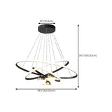 3 Tier Modern Starry Sky LED Ring Chandelier Image - 20