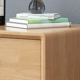 3 Tiers Simple Solid Wood Natural Nightstand with Legs Image - 10