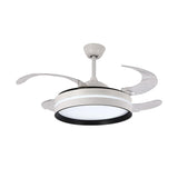 4 Clear Blades Modern Round LED Ceiling Fan with Light Image - 5