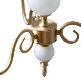 4-Light Classic Brass Chain Candle Chandelier Image - 8