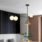 4-Light Cone and Globe Modern Island Pendant Light Image - 2