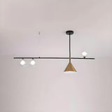 4-Light Cone and Globe Modern Island Pendant Light Image - 6