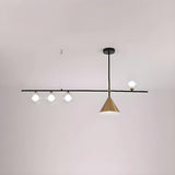 4-Light Cone and Globe Modern Island Pendant Light Image - 8