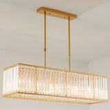 4-Light Elegant Crystal Square Island Pendant Light Image - 16