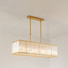 4-Light Elegant Crystal Square Island Pendant Light Image - 7