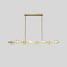 4-Light Luxury Cube Crystal Gold Island Pendant Light Image - 5