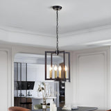 4-Light Modern Industrial Style Candle Chandelier Image - 3