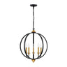 4-Light Modern Industrial Style Candle Chandelier Image - 5