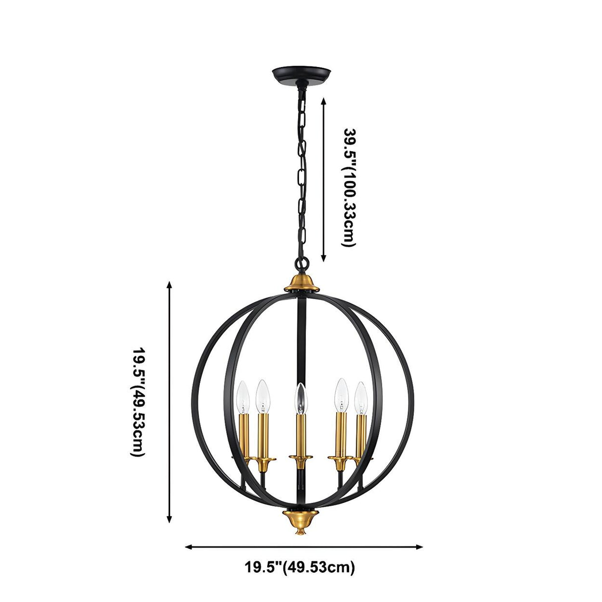 4-Light Modern Industrial Style Candle Chandelier Image - 6