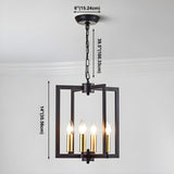 4-Light Modern Industrial Style Candle Chandelier Image - 7