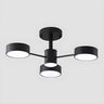 4-Light Modern Round Chandelier LED Ceiling Light Image - 11