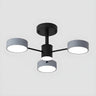 4-Light Modern Round Chandelier LED Ceiling Light Image - 13