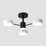 4-Light Modern Round Chandelier LED Ceiling Light Image - 9