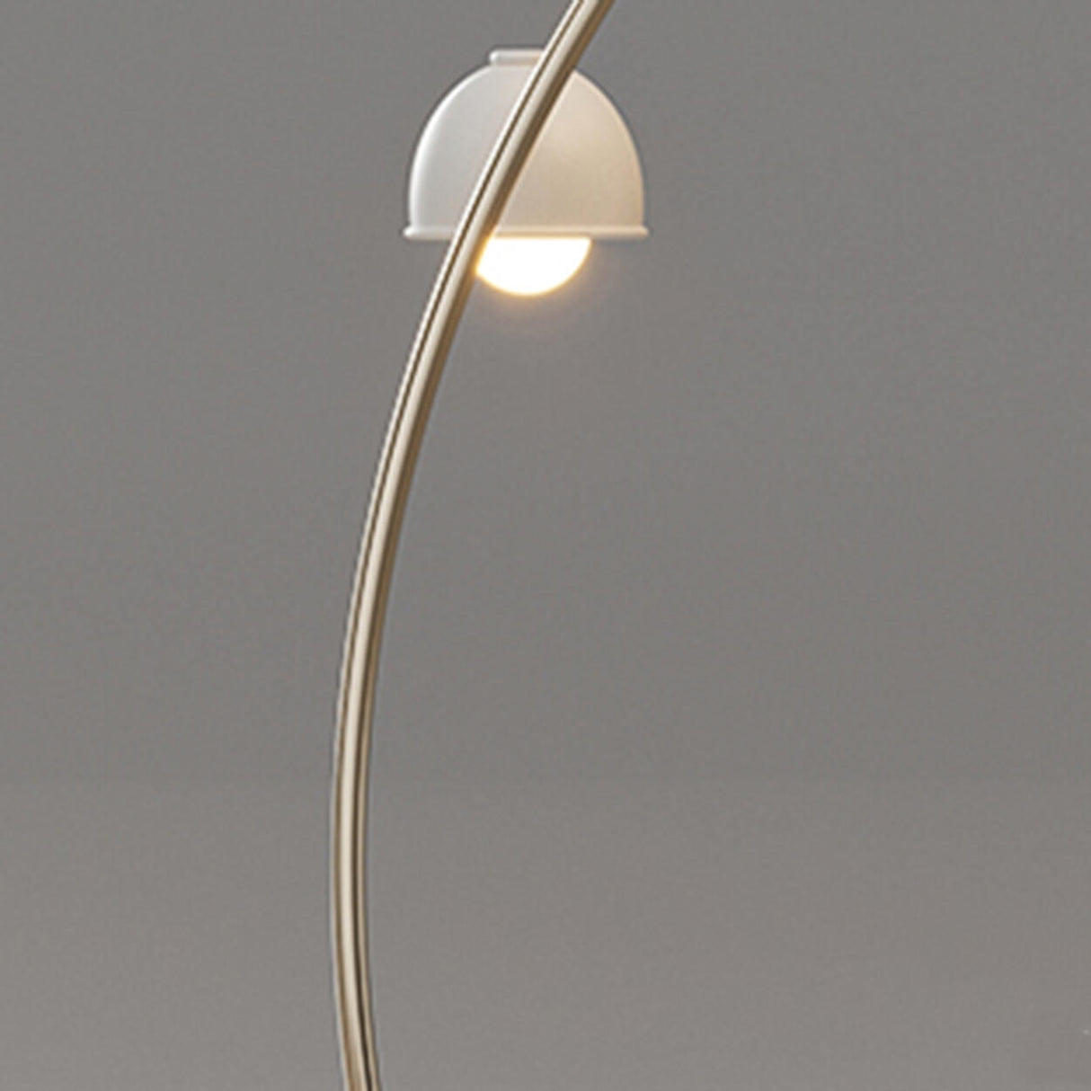 4-Light Modern White Bowl and Arched Floor Lamp Image - 4