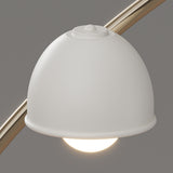 4-Light Modern White Bowl and Arched Floor Lamp Image - 5