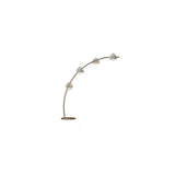 4-Light Modern White Bowl and Arched Floor Lamp Image - 6