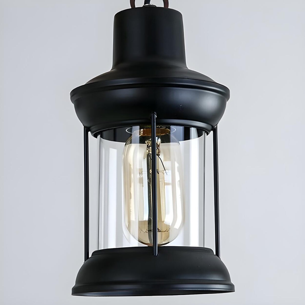 4-Light Retro Lantern Boat Wood Island Pendant Light Image - 6