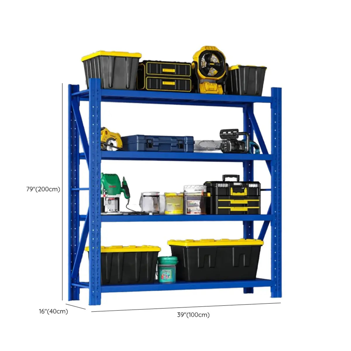 4-Tier Steel Heavy-duty Freestanding Garage Storage Racks 