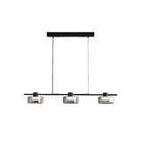 5-Light Black Modern Cylinder Island Pendant Light Image - 5